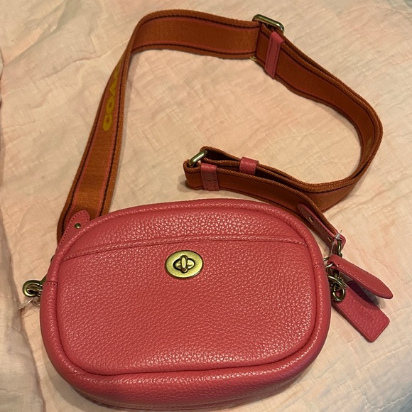 Coach Coral Leather Crossbody Bag - Picture 1 of 4